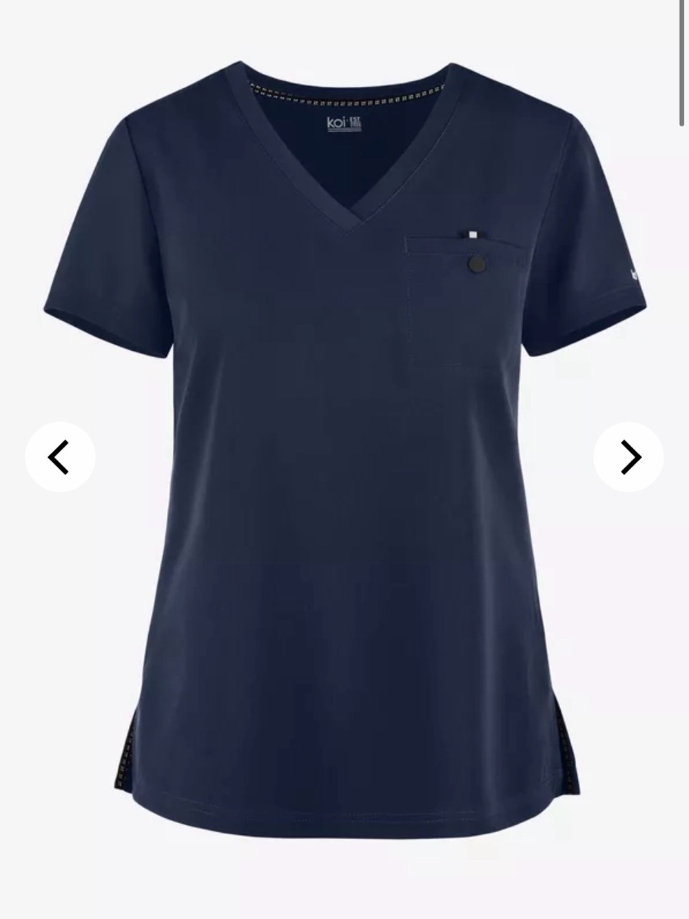 Koi Navy V-Neck Short Sleeve Scrub Top & Joggers